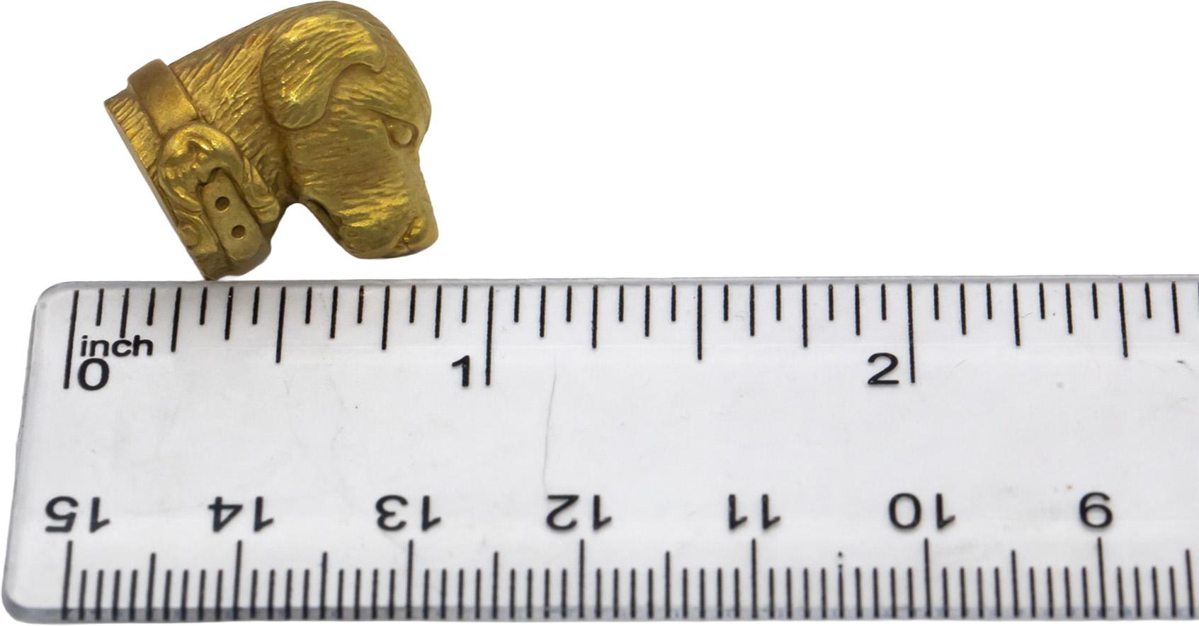 KIESELSTEIN -CORD Designer 18k Yellow Gold Labrador Retriever Dog Earrings