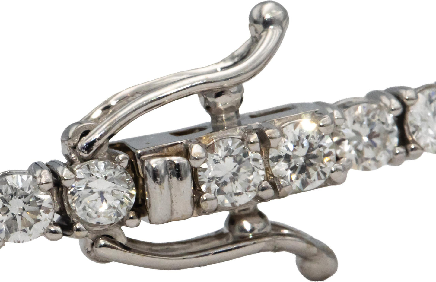14k White Gold VS Round Diamond Tennis Bracelet 4.79CT