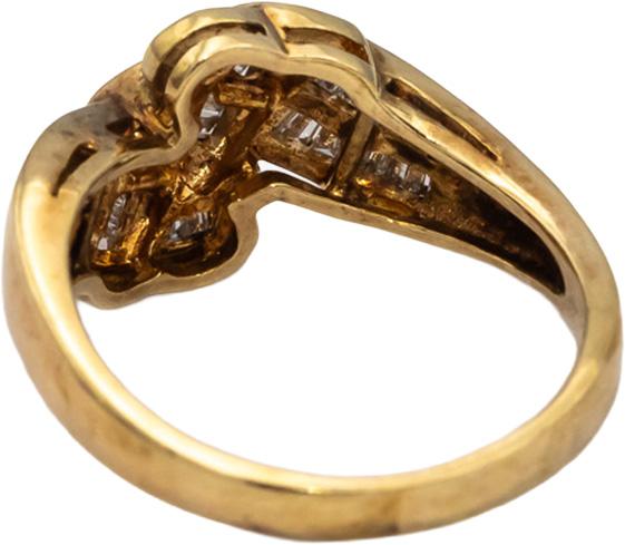 14k Yellow Gold Baguette Channel Set Diamond Ring 0.25CT Size 6.5