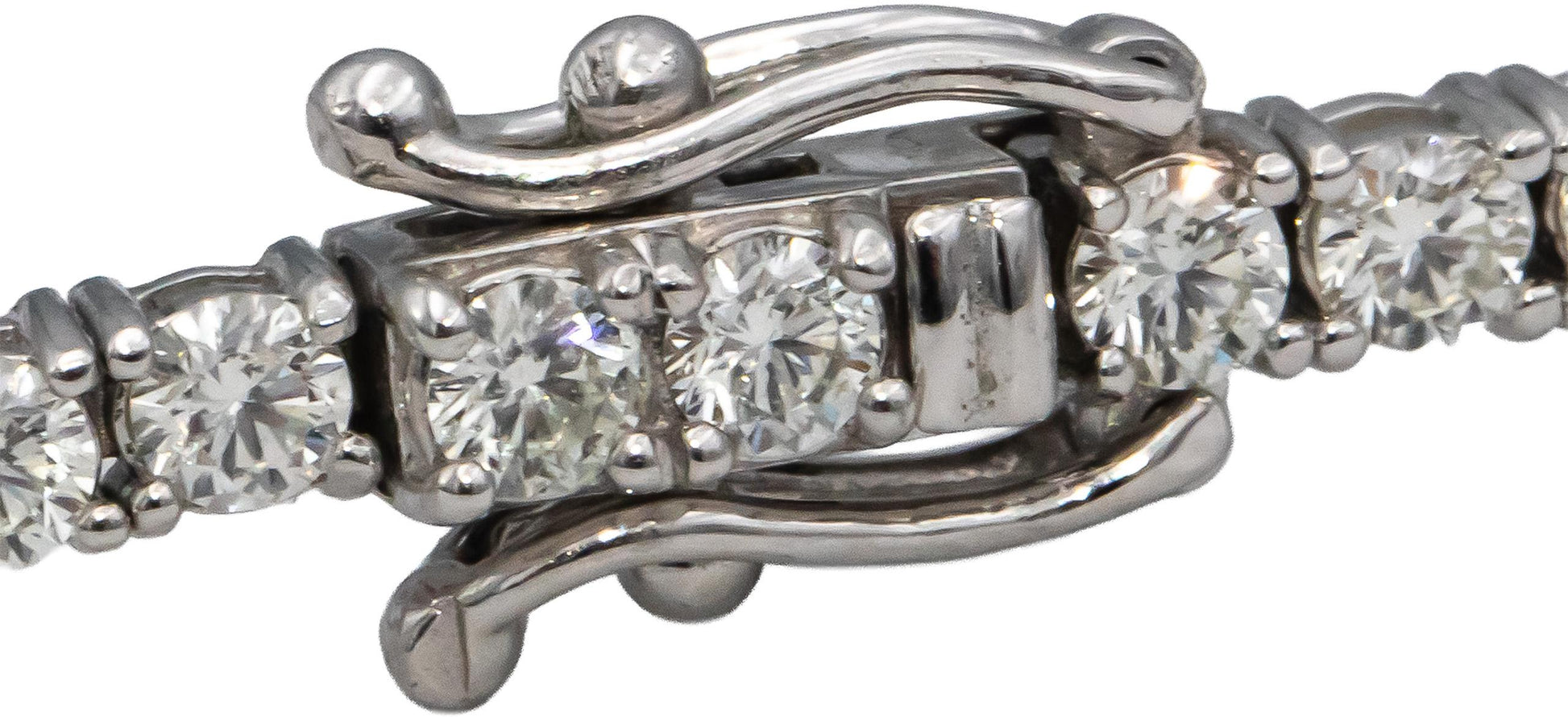 14k White Gold VS Round Diamond Tennis Bracelet 4.64CT