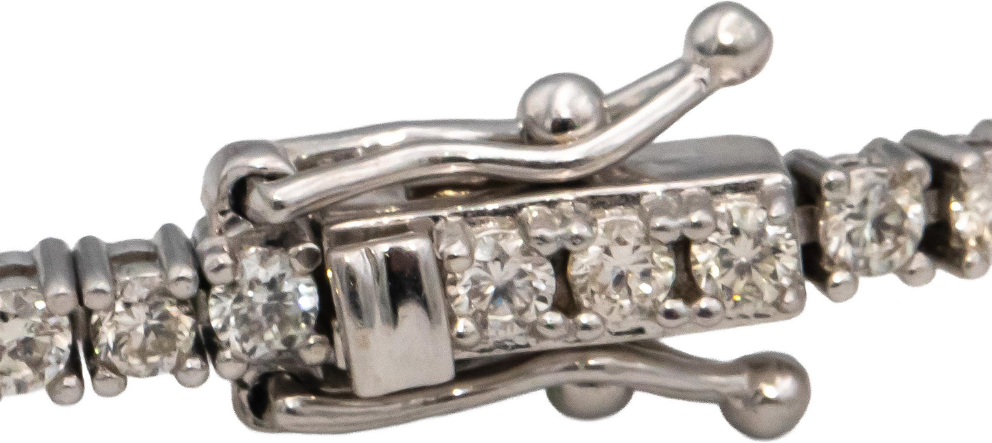 14k White Gold Round Diamond Tennis Bracelet 2.26CT