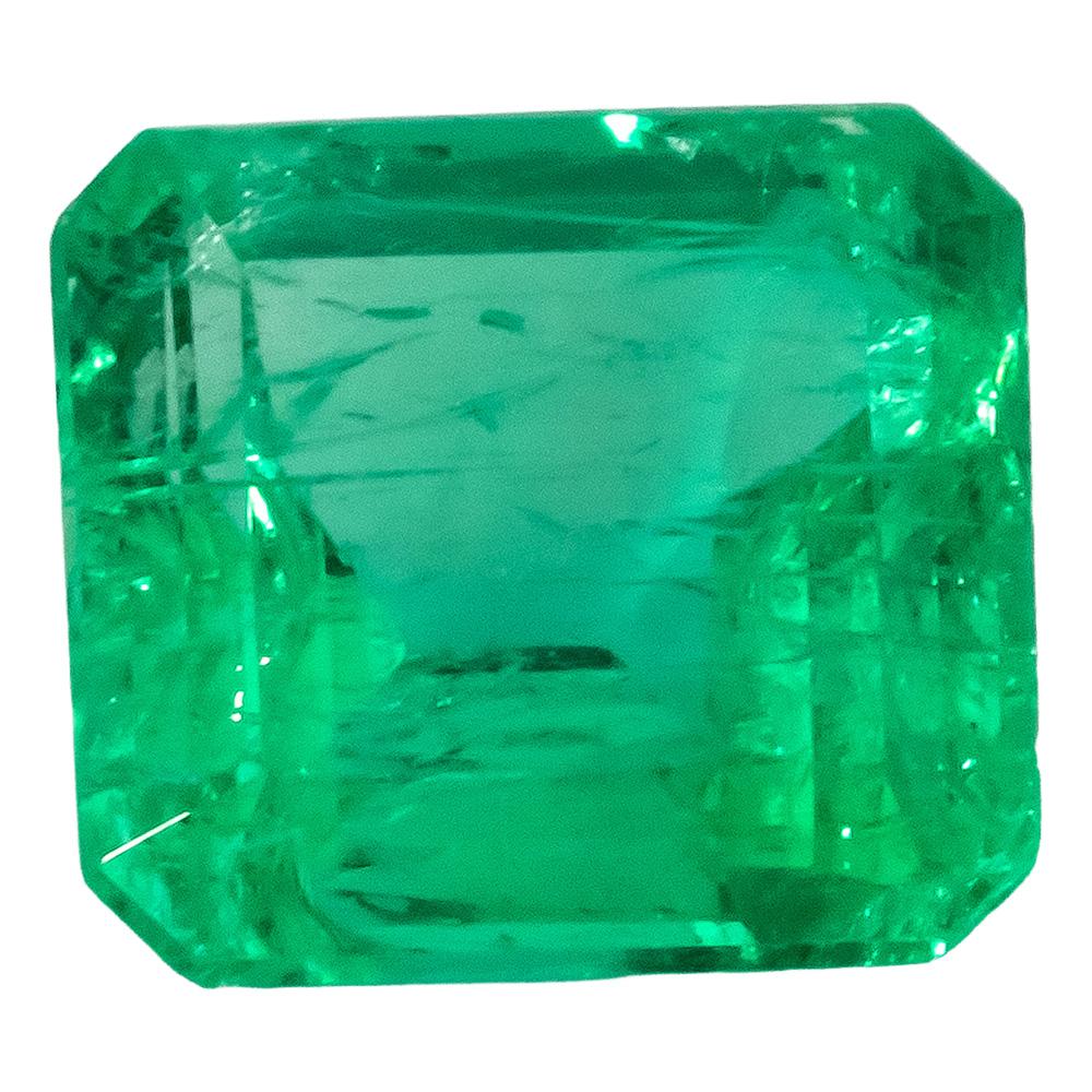 GIA Certified Natural Colombian Emerald Octagonal Cut Loose Gemstone 2.18CT