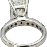 IGI 14k White Gold Lab-Grown Emerald Cut Diamond Ring 7.51CT w/ 7.01CT Center