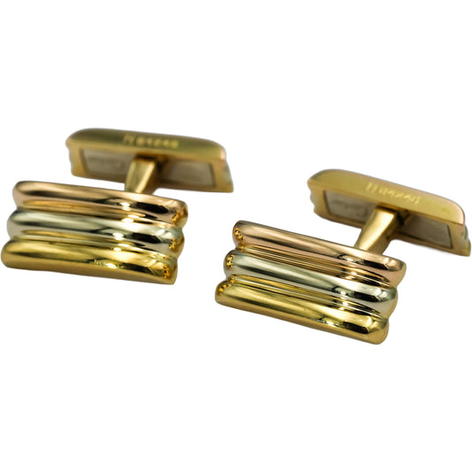 CARTIER 18k Yellow Gold Trinity Men's Cufflinks