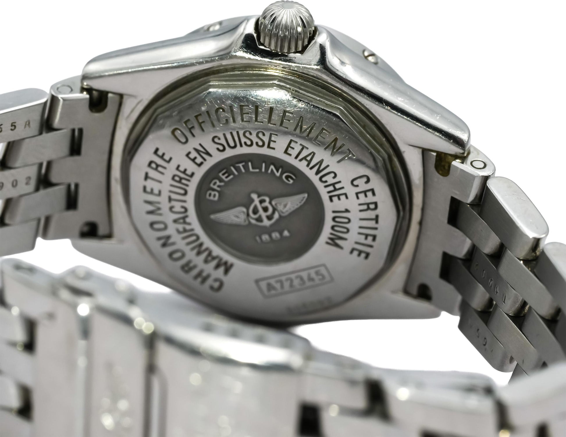 BREITLING Stainless Steel Callistino Factory Bezel Dial Quartz Watch Ref. A72345