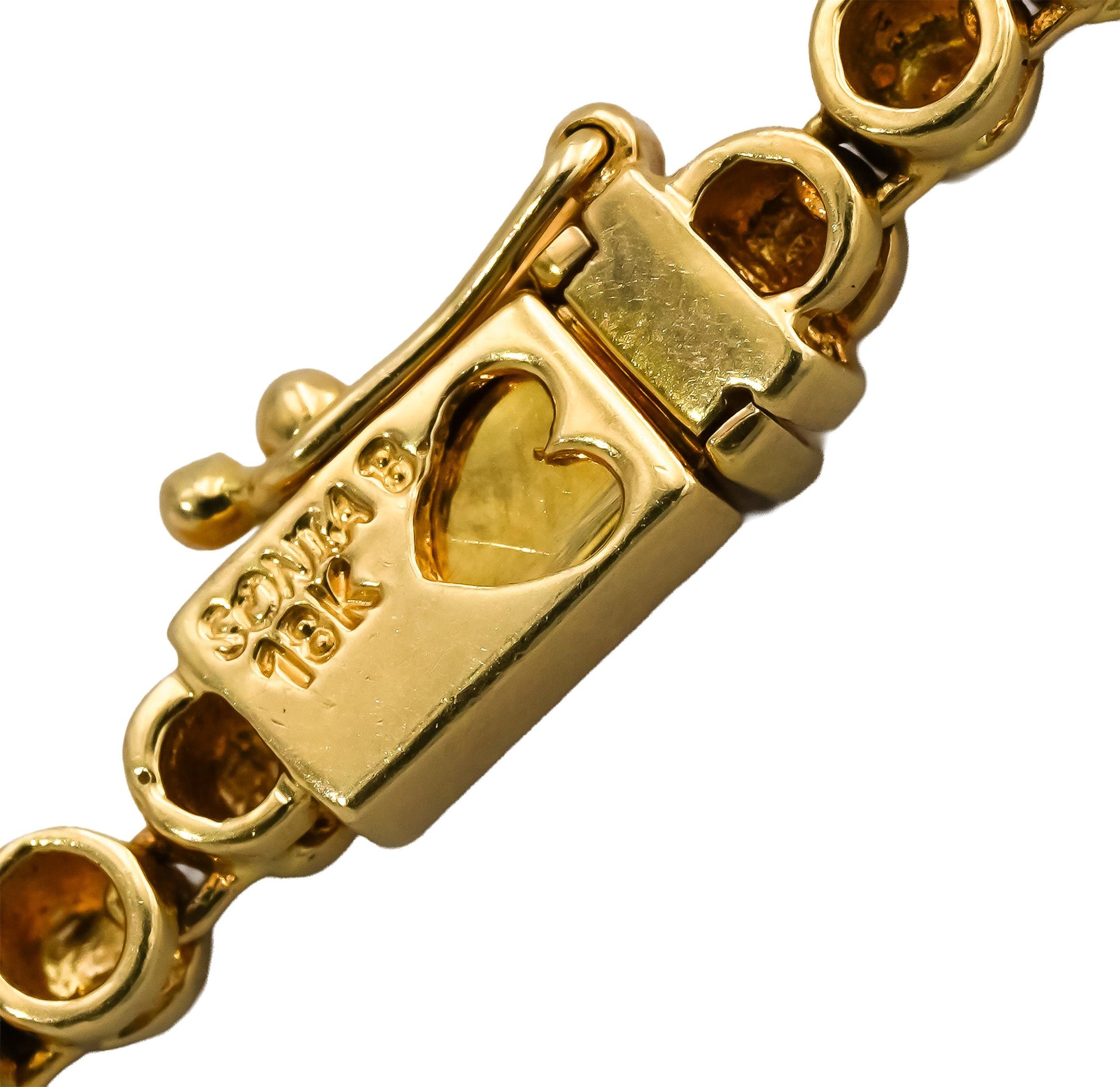 SONIA B. 18k Yellow Gold VS Round Diamond Necklace 2.75CT