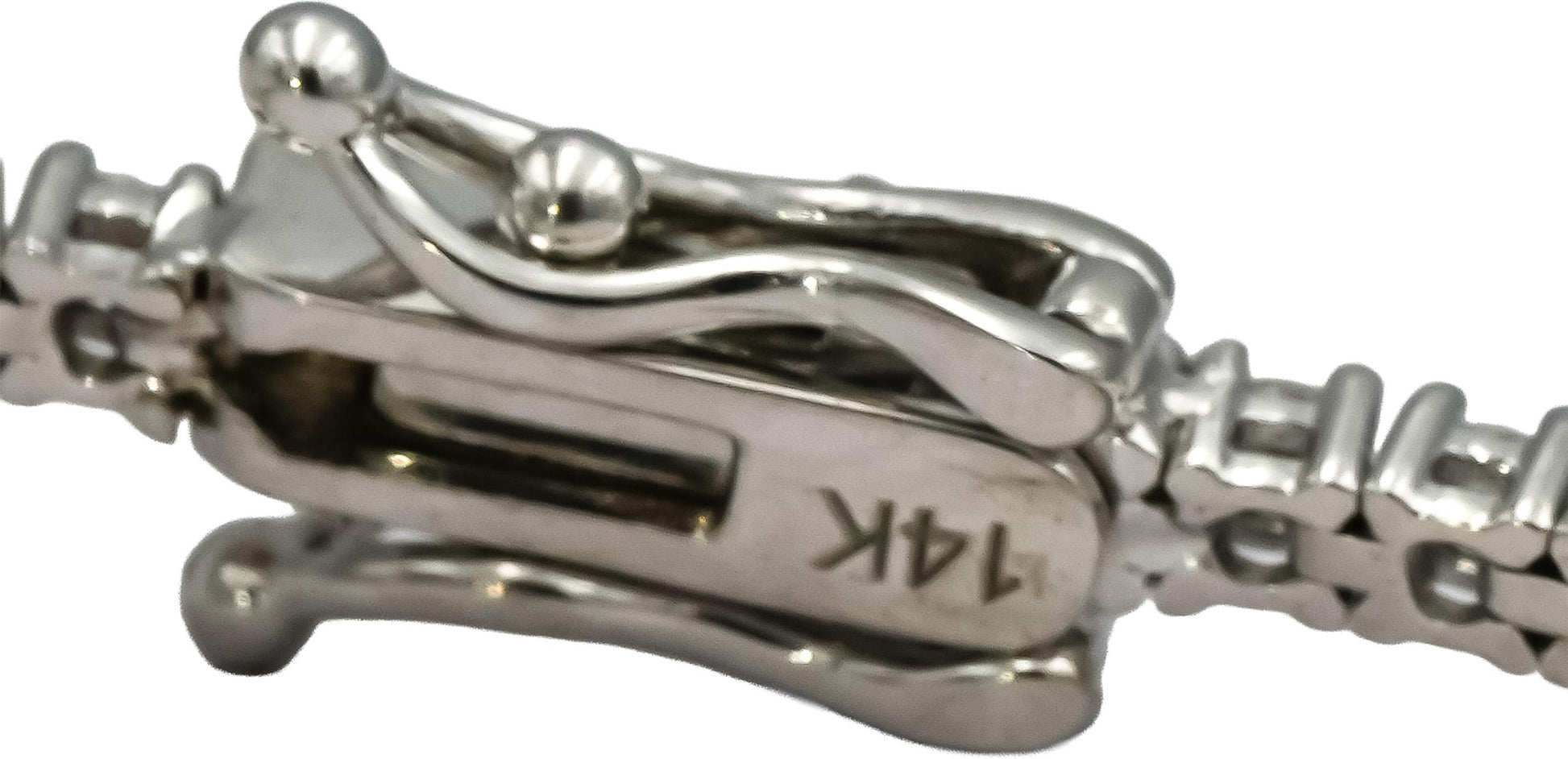 14k White Gold VS Round Diamond Tennis Bracelet 2.07CT