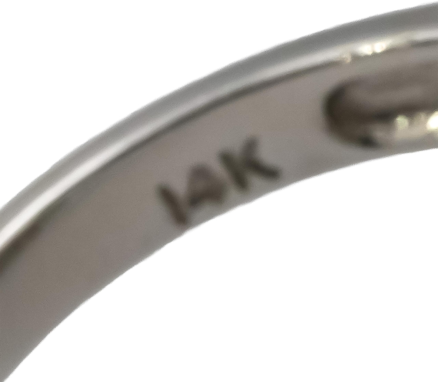 14k White Gold Round Rainbow Gemstone Spiral Ring 2.0CT Size 7.25