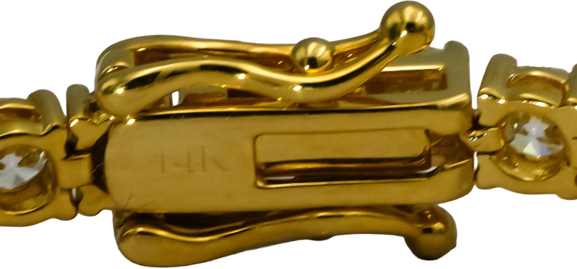 14k Yellow Gold VS Round Diamond Tennis Bracelet 7.03CT 52 Pieces