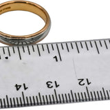 TIFFANY & CO. Platinum & 18k Rose Gold 4mm Wide Band Ring Size 7.5