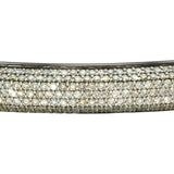 DAVID YURMAN Sterling Silver Pave Diamond Streamline 8mm Rubber Bracelet 1.10CT