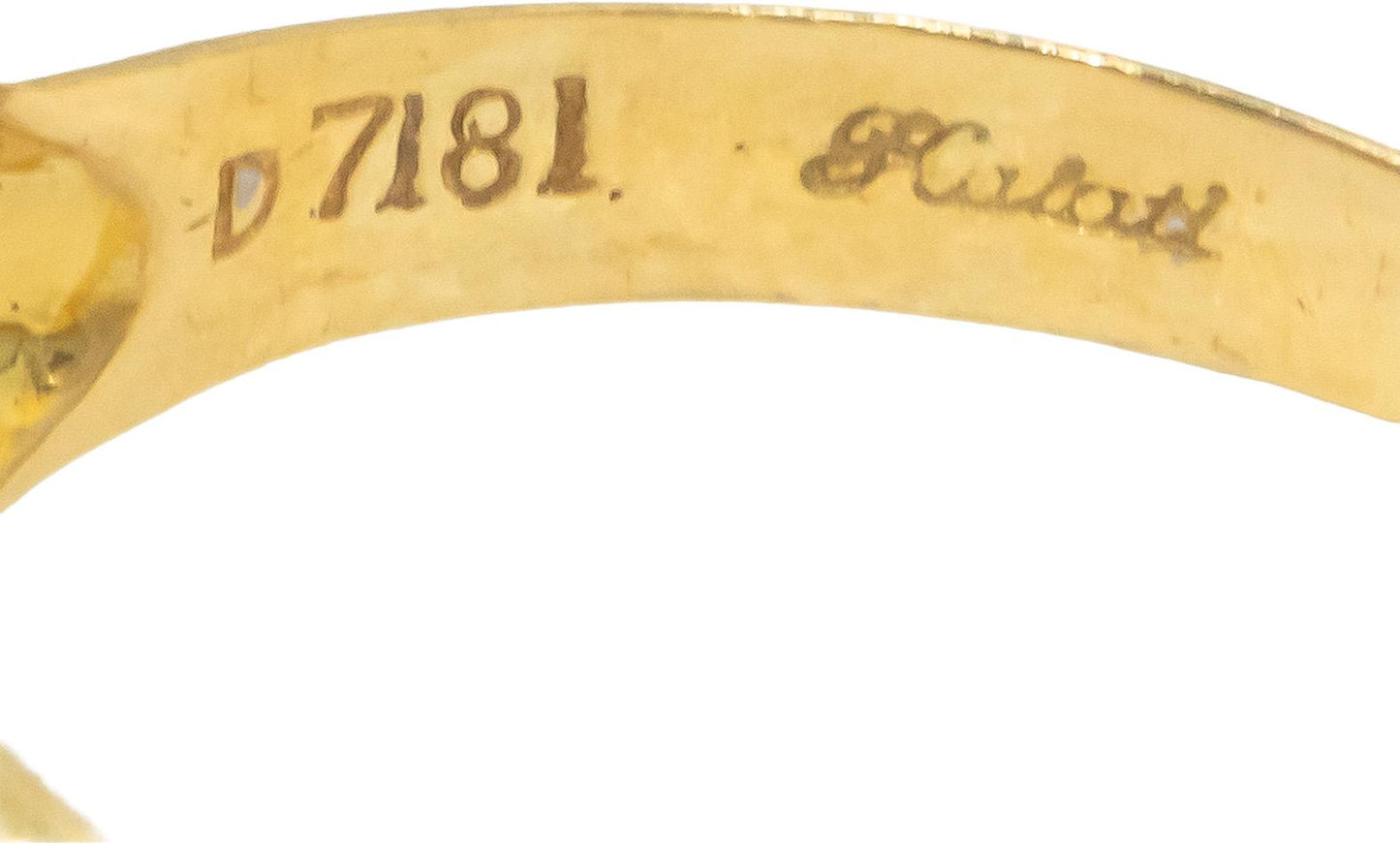 KALATI 18k Yellow Gold 0.60CT Diamond and Ruby Band Ring Size 7.5