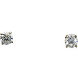 18k White Gold Round Diamond Stud Earrings 1.04CT