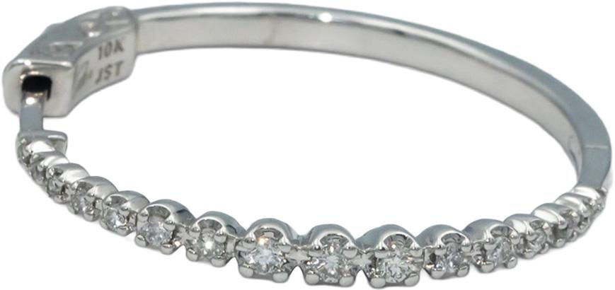 10k White Gold 0.50CT Round Cut Diamond Inside Out Hoop Earrings