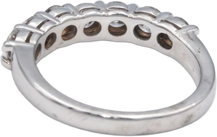 10k White Gold 1.04CT Round Cut Diamond Anniversary Band Ring Size 6