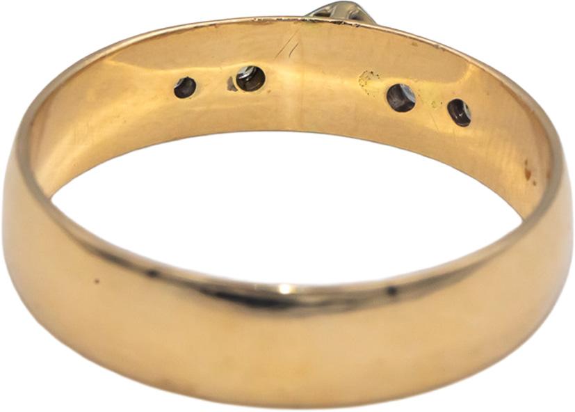 14k Yellow Gold Jewelry 0.33CT Round Cut Diamond Men's Ring Size 10.25