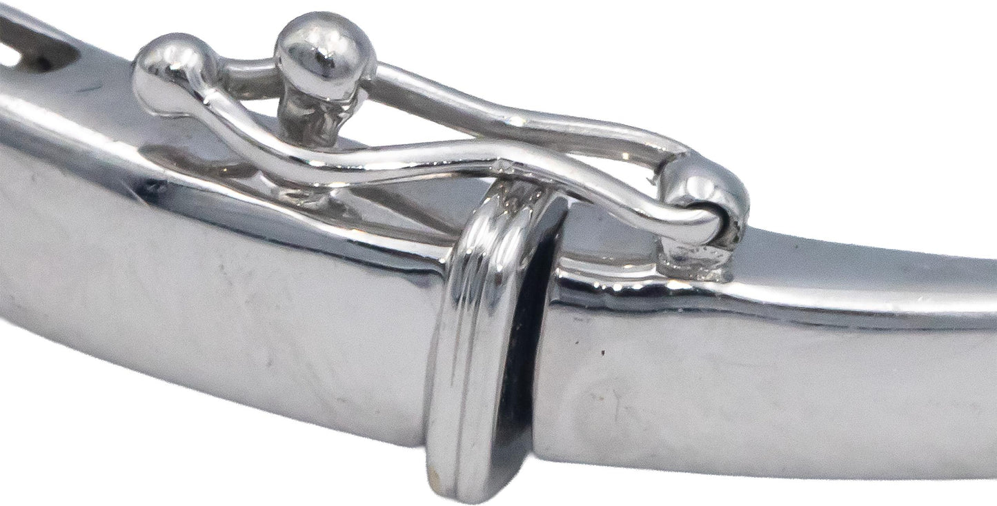 14k White Gold Jewelry 2.0CT Princess Cut Diamond Bangle Bracelet