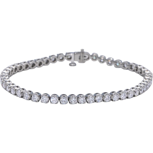 Platinum & 14k Gold VS Lab-Grown Round Diamond Tennis Bracelet 5.0CT