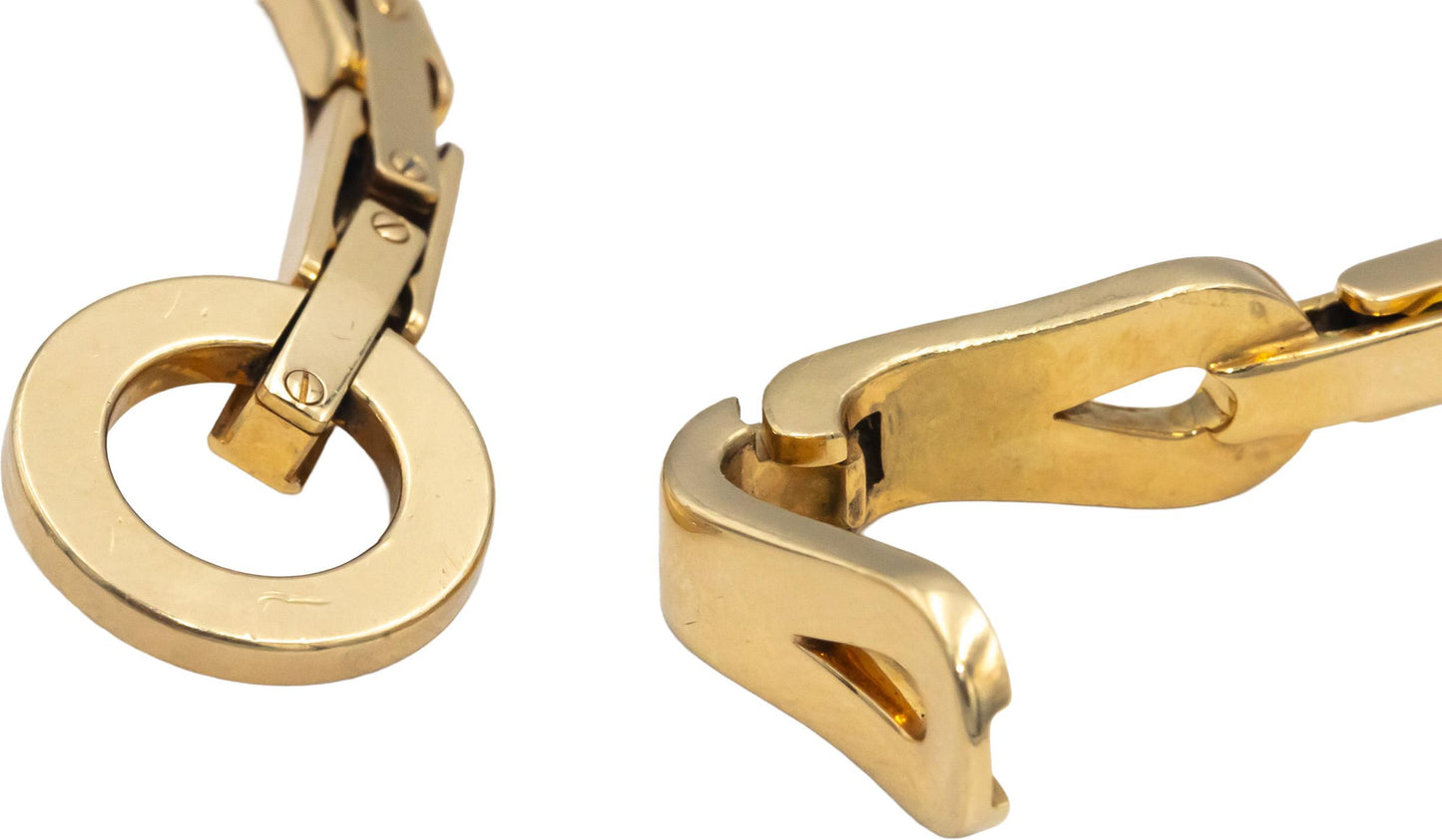 CARTIER 18k Yellow Gold Agrafe Collection Fancy Link Bracelet