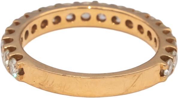 18k Rose Gold VS Round Diamond Half Eternity Band Ring 0.90CT Size 7