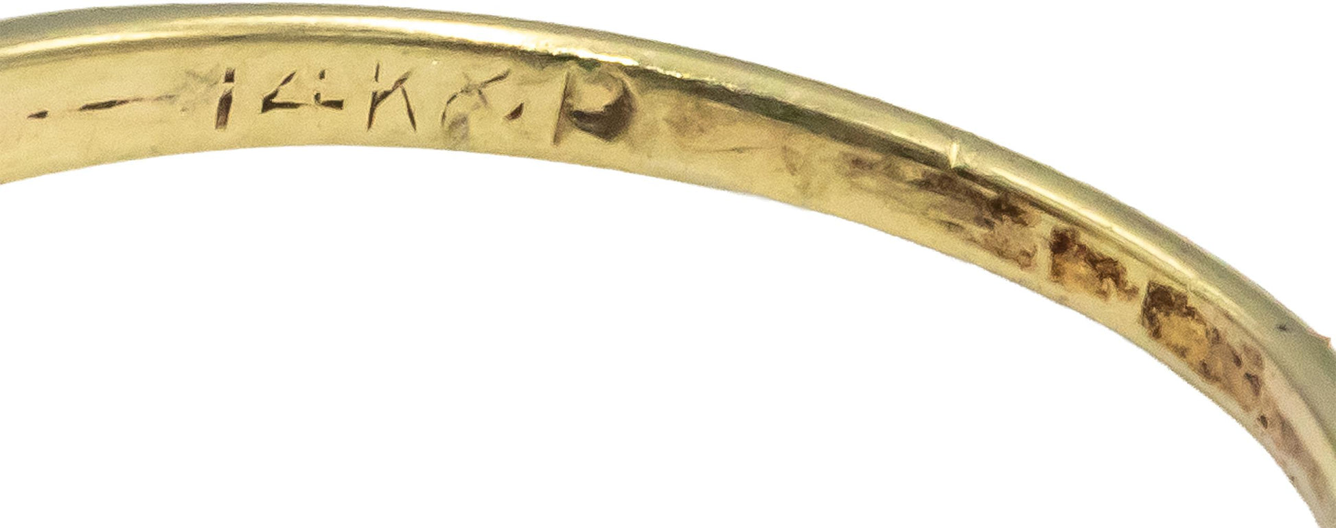 Vintage Antique 14k Yellow & White Gold VS Single Cut Diamond Ring 0.30CT Size 6