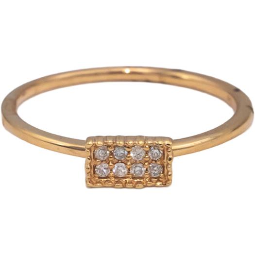 18k Rose Gold VS Round Diamond Band Ring 0.07CT Size 6