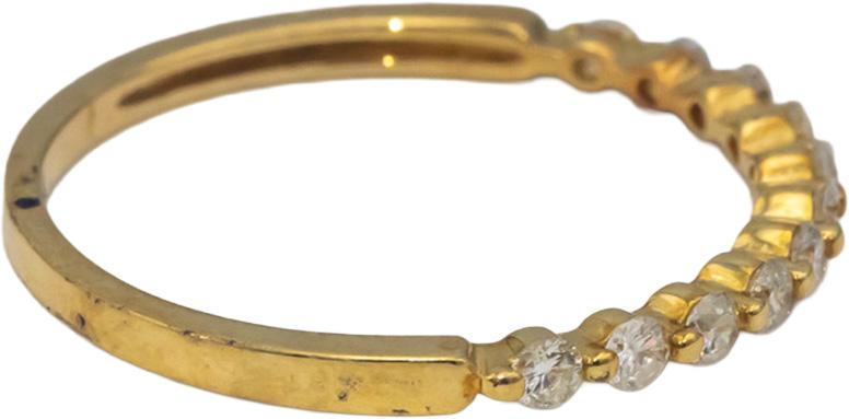 18k Yellow Gold VS Round Diamond Band Ring 0.25CT Size 7