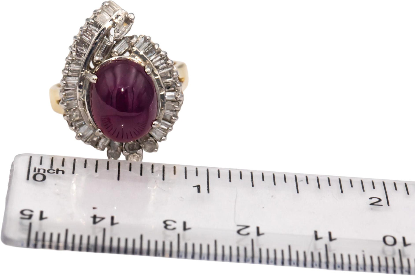 CGL Certified 14k Yellow & White Gold Natural Ruby & Diamond Ring 10.30CTW