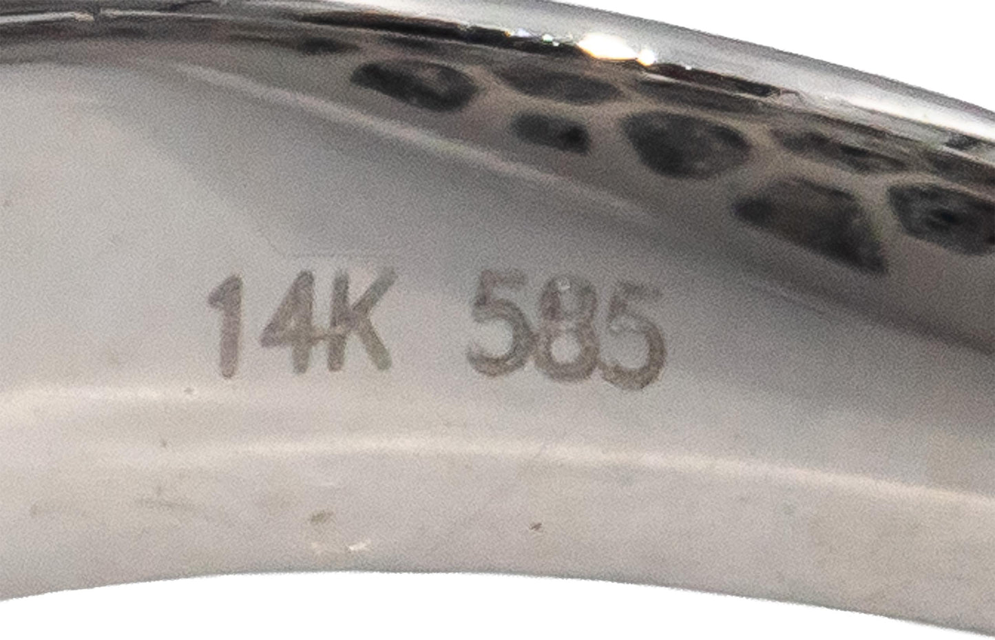14k White Gold Round White & Black Diamond Cluster Band Ring 0.70CT Size 6.5