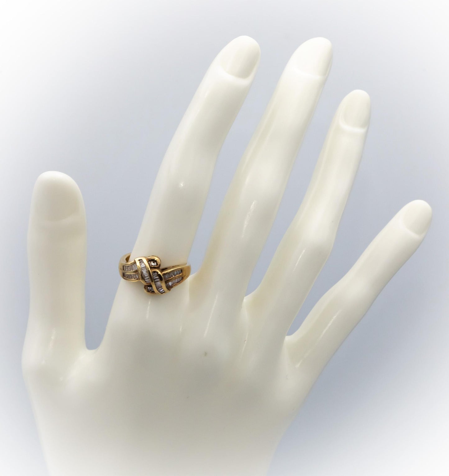 14k Yellow Gold Baguette Channel Set Diamond Ring 0.25CT Size 6.5