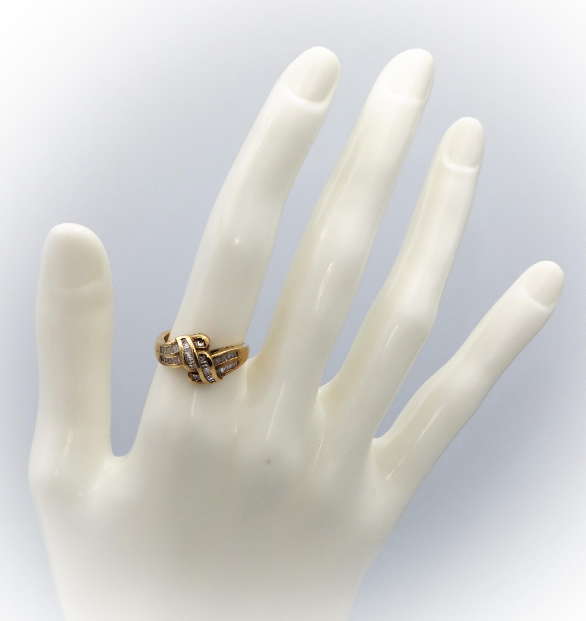 14k Yellow Gold Baguette Channel Set Diamond Ring 0.25CT Size 6.5