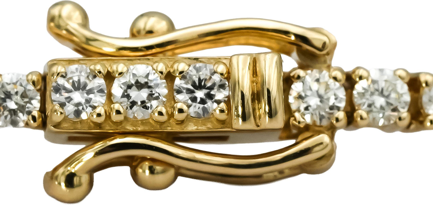 14k Yellow Gold Round Diamond Tennis Bracelet 2.81CT