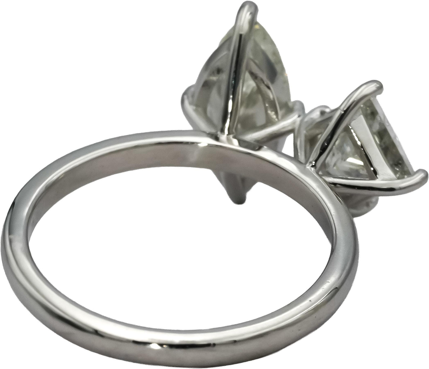 14k White Gold Marquise & Princess Cut Diamond Engagement Ring 2.11CT Size 6.25