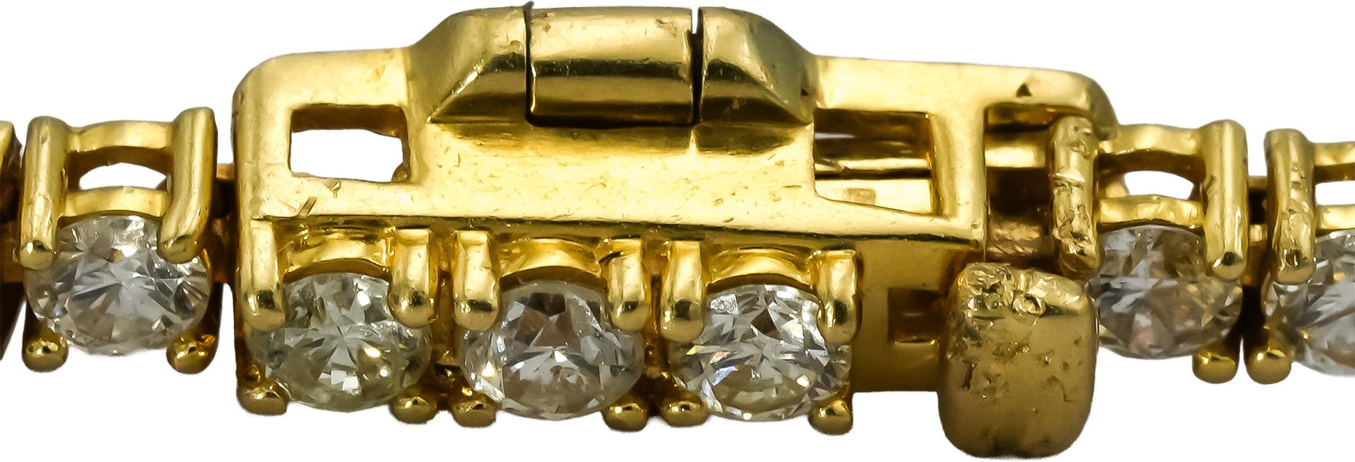 18k Yellow Gold VS Round Diamond Tennis Bracelet 3.0CT