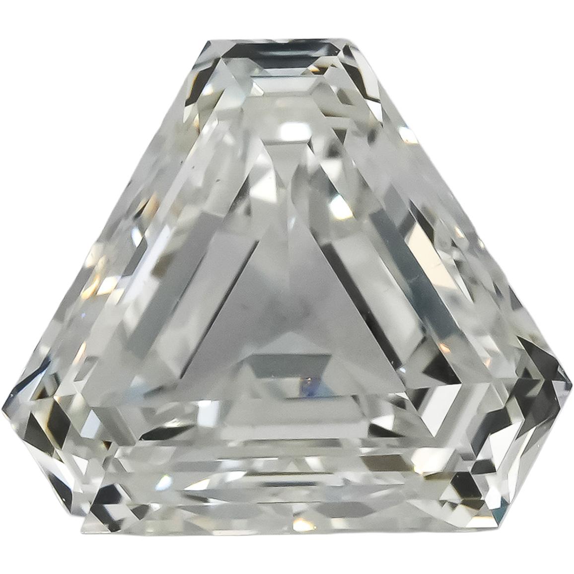 GIA Certified VS2/G Cut Cornered Trillion Step Cut Diamond Loose Stone 1.33CT
