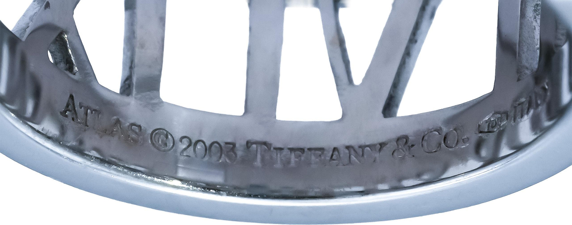 TIFFANY & CO. 18k White Gold VS Diamond Atlas Ring 0.12CT Size 4.25 4995 Retail