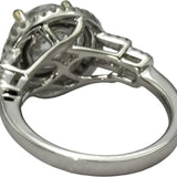 18k White Gold Round Diamond Engagement Ring 2.60CT w/ 2.14CT Center Size 6.5