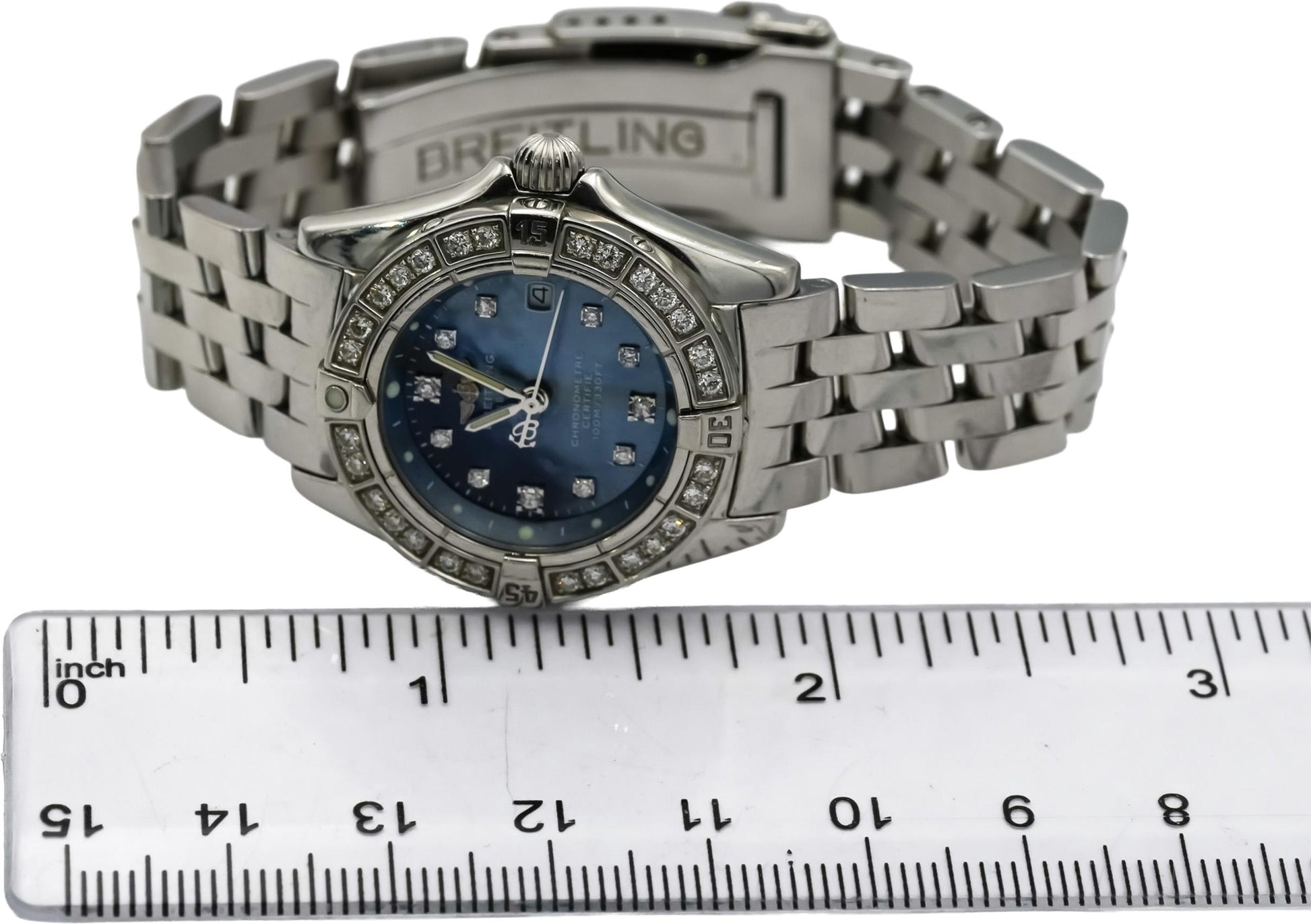 BREITLING Stainless Steel Callistino Factory Bezel Dial Quartz Watch Ref. A72345