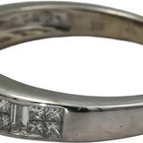 LE VIAN 14k White Gold Princess and Emerald Cut Diamond Ring 0.50CT Size 9