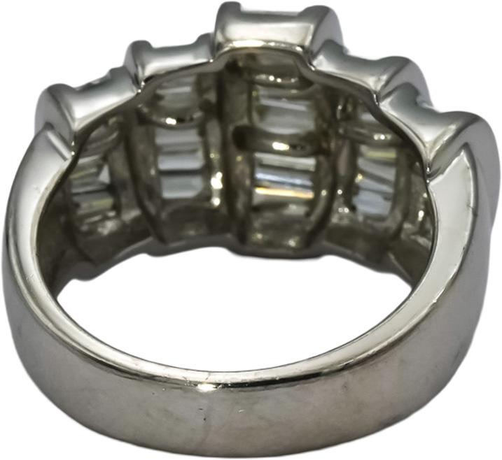 14k White Gold Baguette Channel Set Diamond Ring 2.0CT Size 7.25