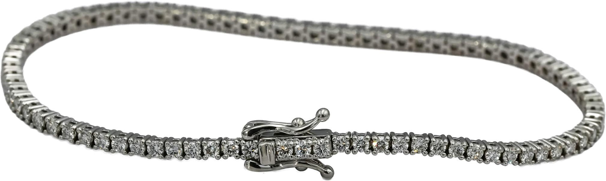 14k White Gold VS Round Diamond Tennis Bracelet 2.07CT