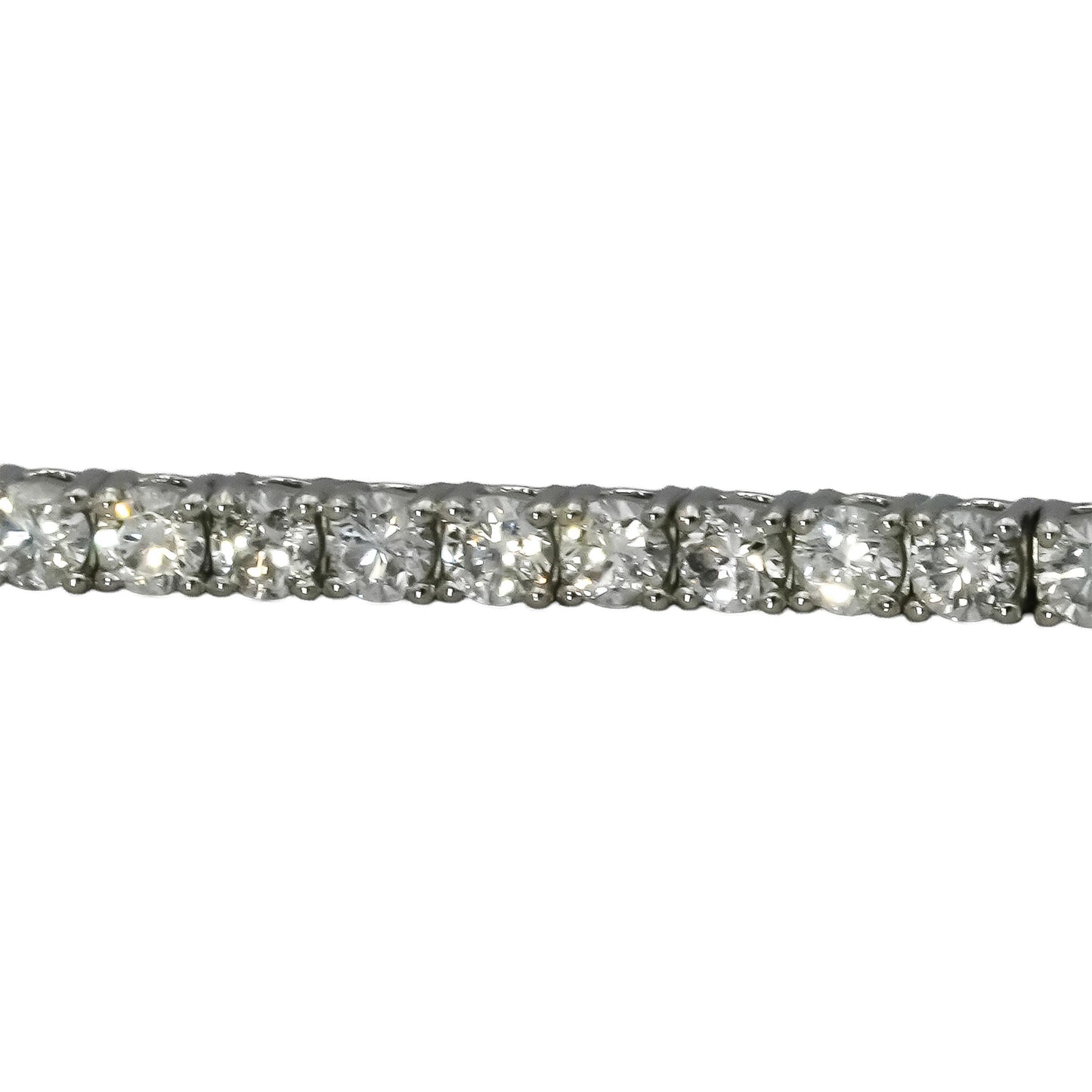 Platinum Round Diamond Tennis Bracelet 3.16CT