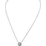 14k White Gold VS Round Lab-Grown Diamond Solitaire Pendant Necklace 1.56CT