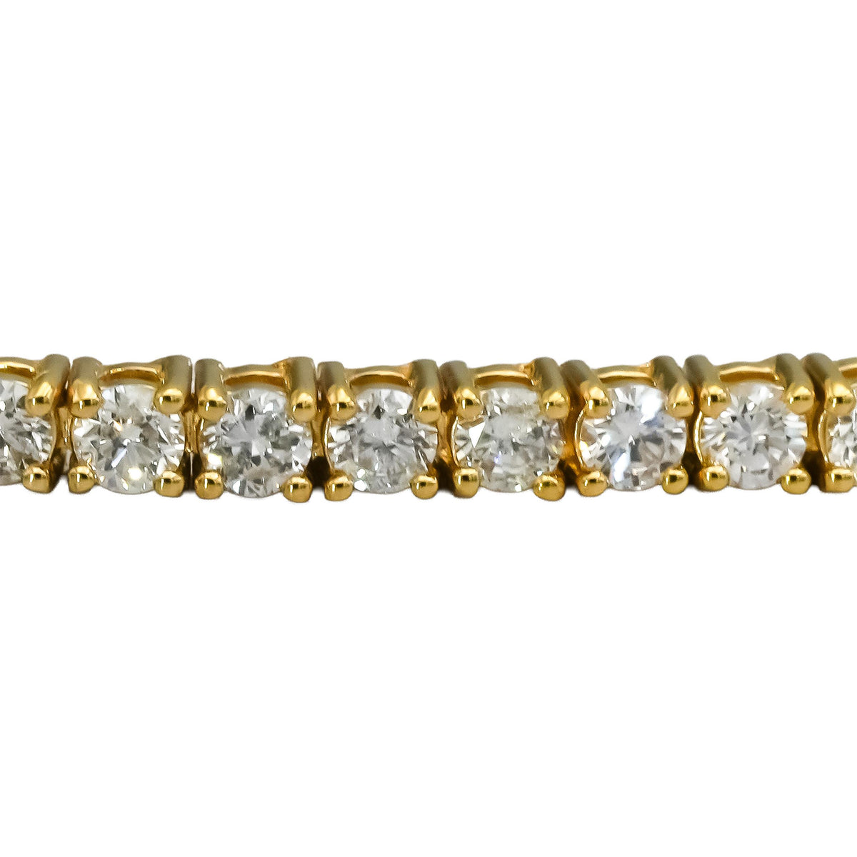 14k Yellow Gold VS Round Natural Diamond Tennis Bracelet 3.20CT