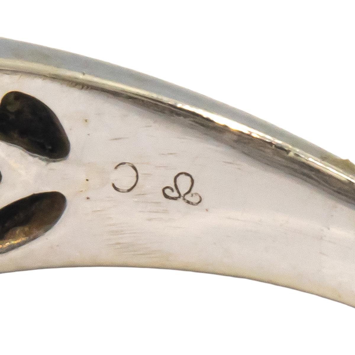 14k White Gold Diamond Cluster Cocktail Ring 2.50CT Size 8.25