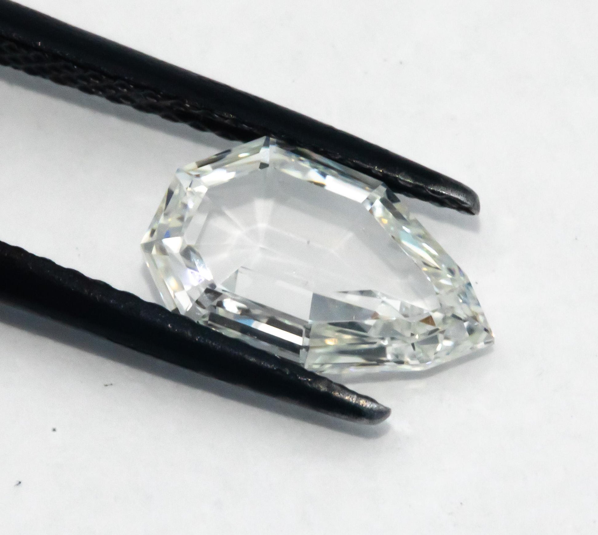 GIA Certified 1.31CT VS2/G Modified Pear Step Cut Loose Diamond w/ Report