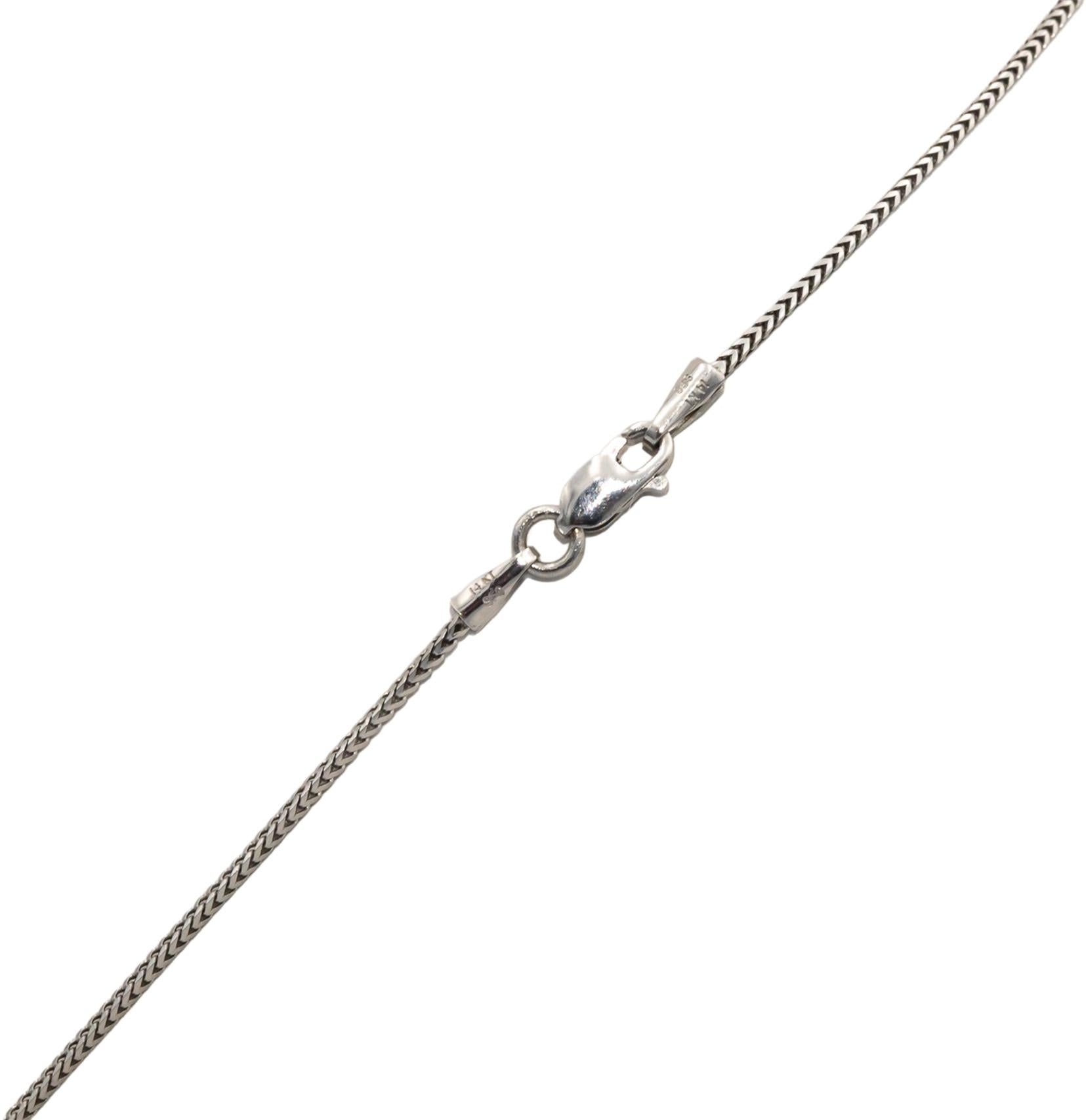 18k 14k White Gold 1.52CT VS White Gold Diamond and Ruby Slide Pendant Necklace