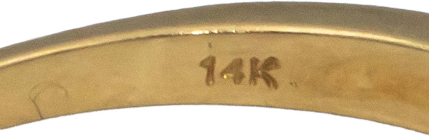14k Yellow Gold 0.25CT Diamond Band Ring Size 7