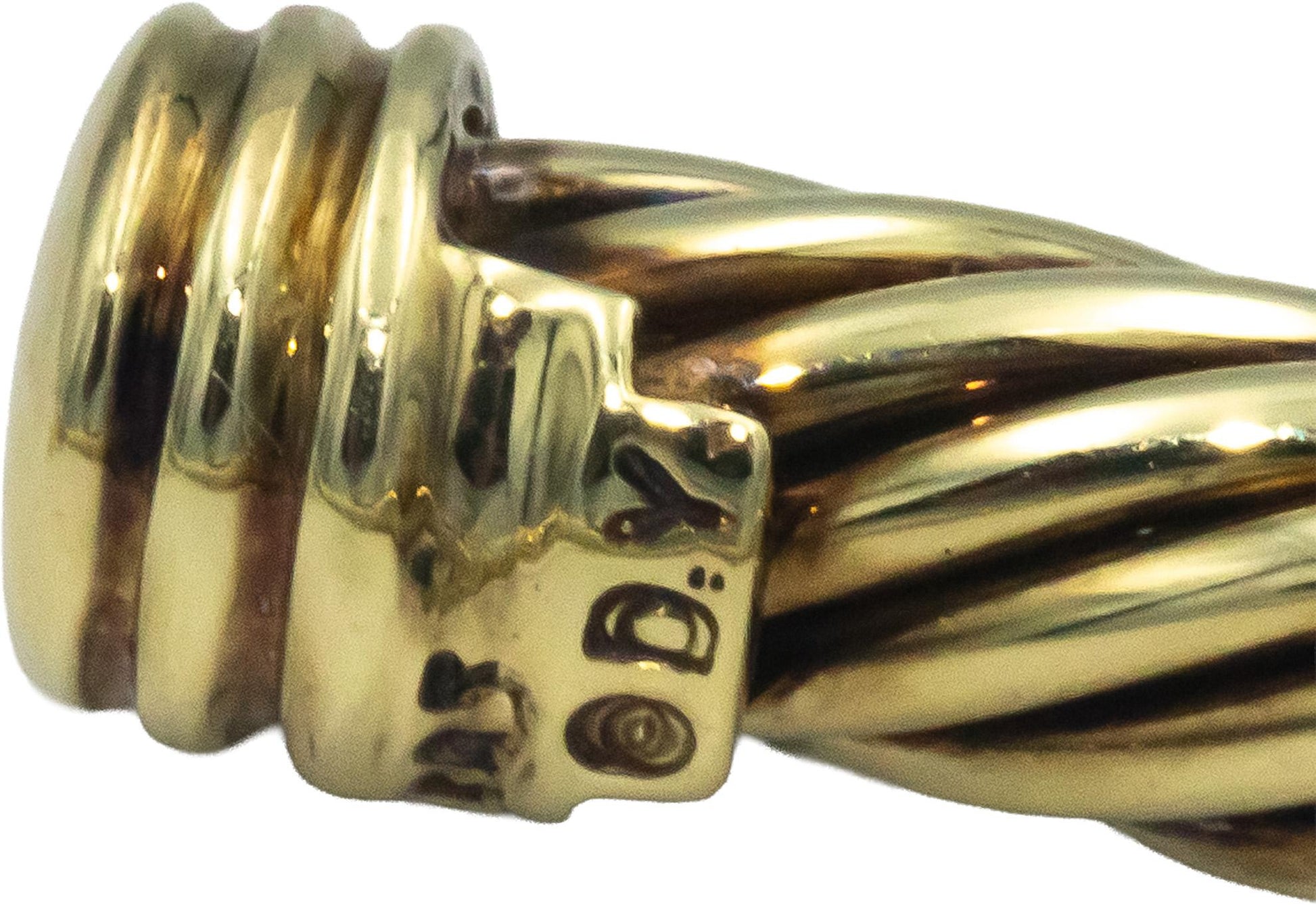 DAVID YURMAN Designer 14k Yellow Gold Jewelry Cable Cuff Bracelet