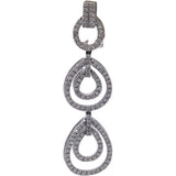 14k White Gold Round Diamond Drop Dangle Halo Earrings 1.50CT